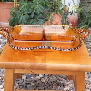 Vintage Amber dish